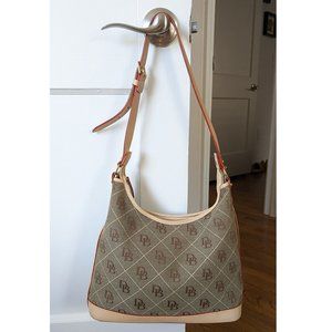 DOONEY & BOURKE Monogram Canvas & Leather Trim Shoulder Bag